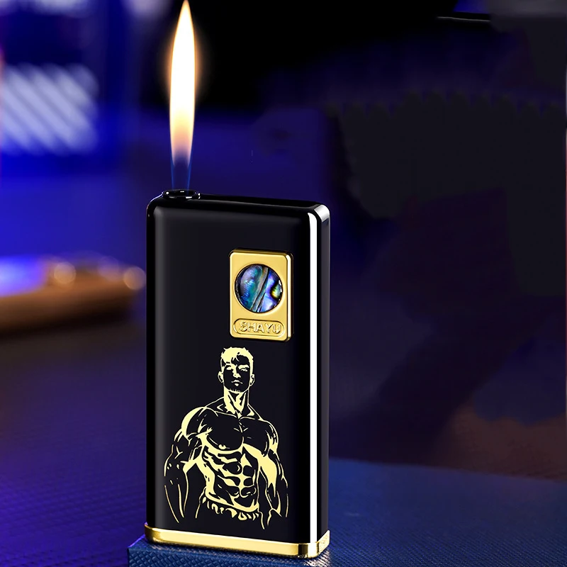 CL-2310 Cat Eye Lighter Compact and Lightweight Aluminum Alloy Shell Silent Battery Open Flame Inflatable Lighter