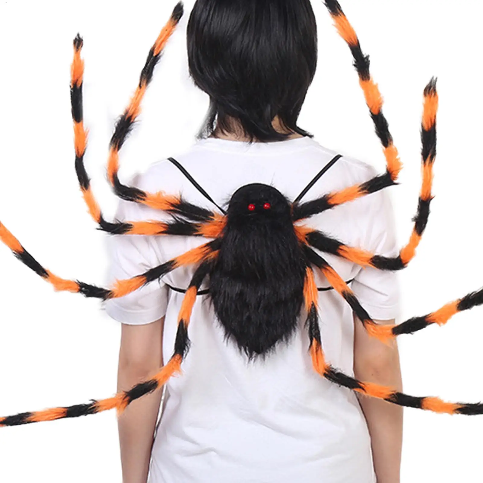 Halloween Spider Backpack Spider Cosplay Prop Realistic Plush Backpack for Candy Storage Halloween Kids Women Men Masquerade
