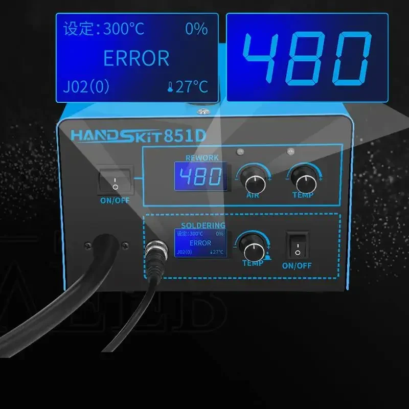 handskit 702D   BGA  SMD rework station with 245   Soldering iron  Mobile phone maintenance tools Hot air gun welding table