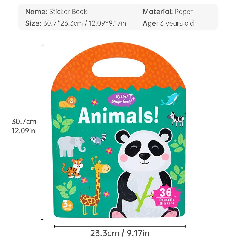 Educação Infantil Cena Adesivo Livro Foco Cultivo Quiet Sticker Book Iluminação Puzzle Cognitive Sticker Book