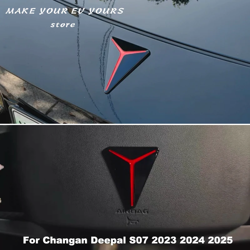 

Для Changan Deepal S07 2023-2025 глянцевый матовый черный автомобильный логотип накладка на руль украшения модифицированные аксессуары