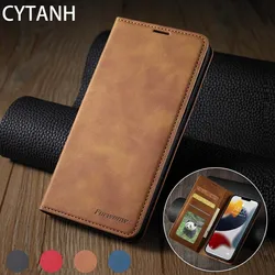 For iPhone 15 Pro Max Case Magnetic Leather Wallet Cases on For iPhone 15 15Pro 14Pro Max 15 14 Plus Coque Flip Cover