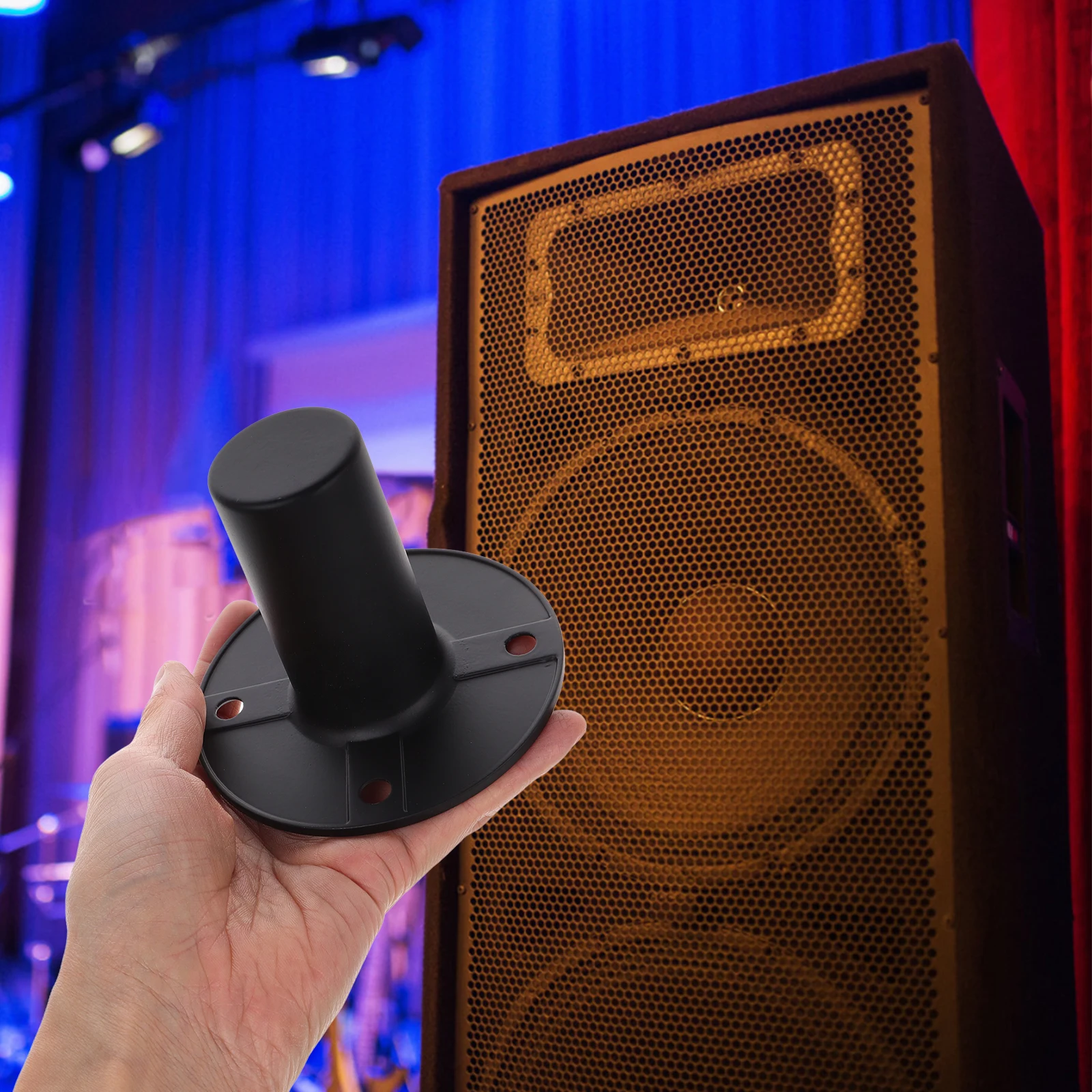 

2 Pcs Audio Stand Base Speaker Brackets Monitor Tray Aluminum Alloy Indoor Stage Loudspeaker Accessory Pedestal