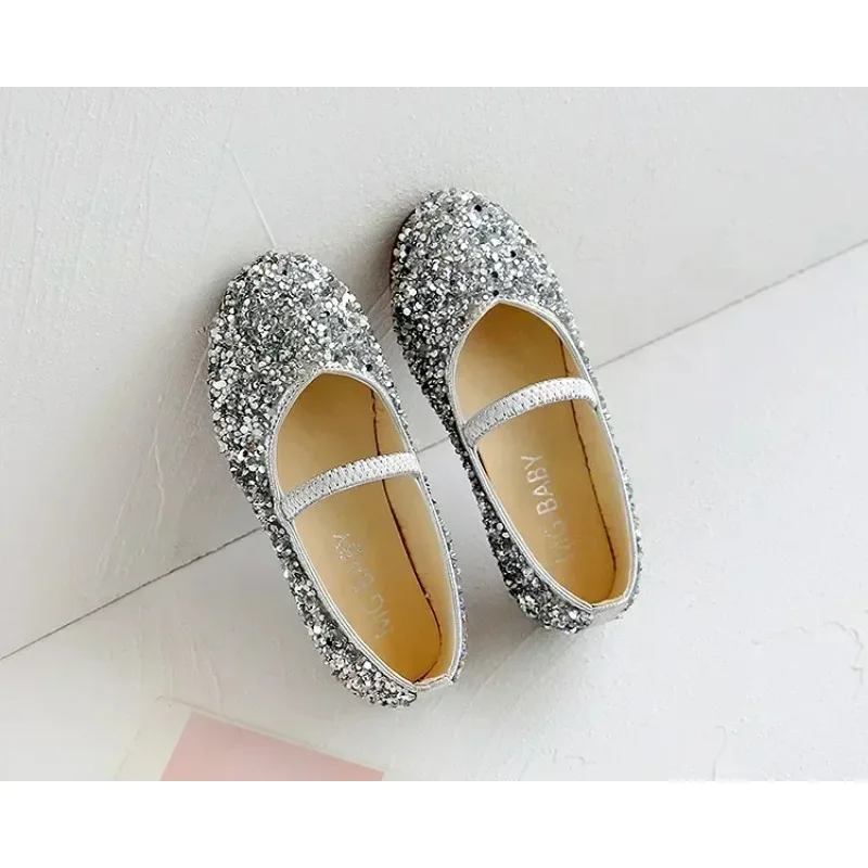 2025 Frühling 1 bis 12 Jahre alte Mädchen-Kleiderschuhe Beauty Pointed Toe Teen Girl Lederschuhe Bling Princess Hochzeitsschuhe – Detail 10