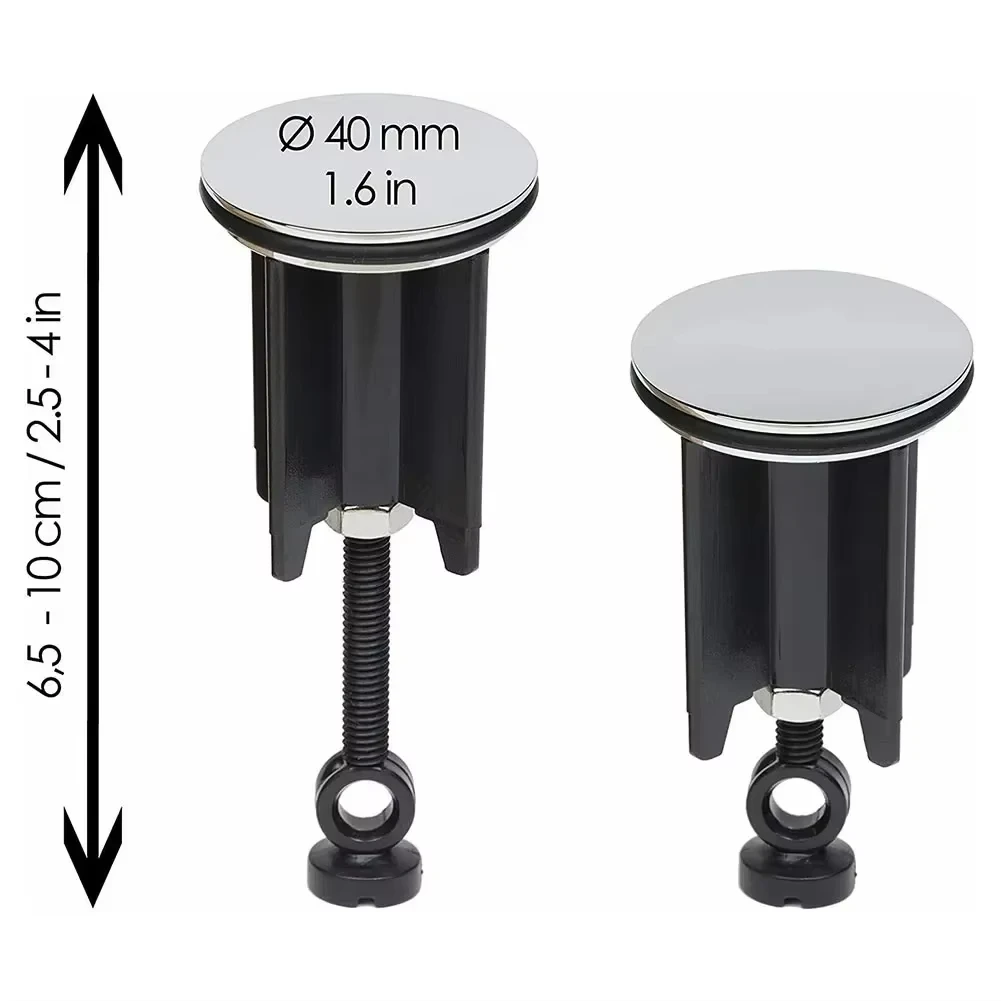 1Pcs Universal Kitchen Sink Plug 40mm Pop-Up Wash Basin Plug Replacement Drain Plug Height Adjustable 6.5cm - 10cm