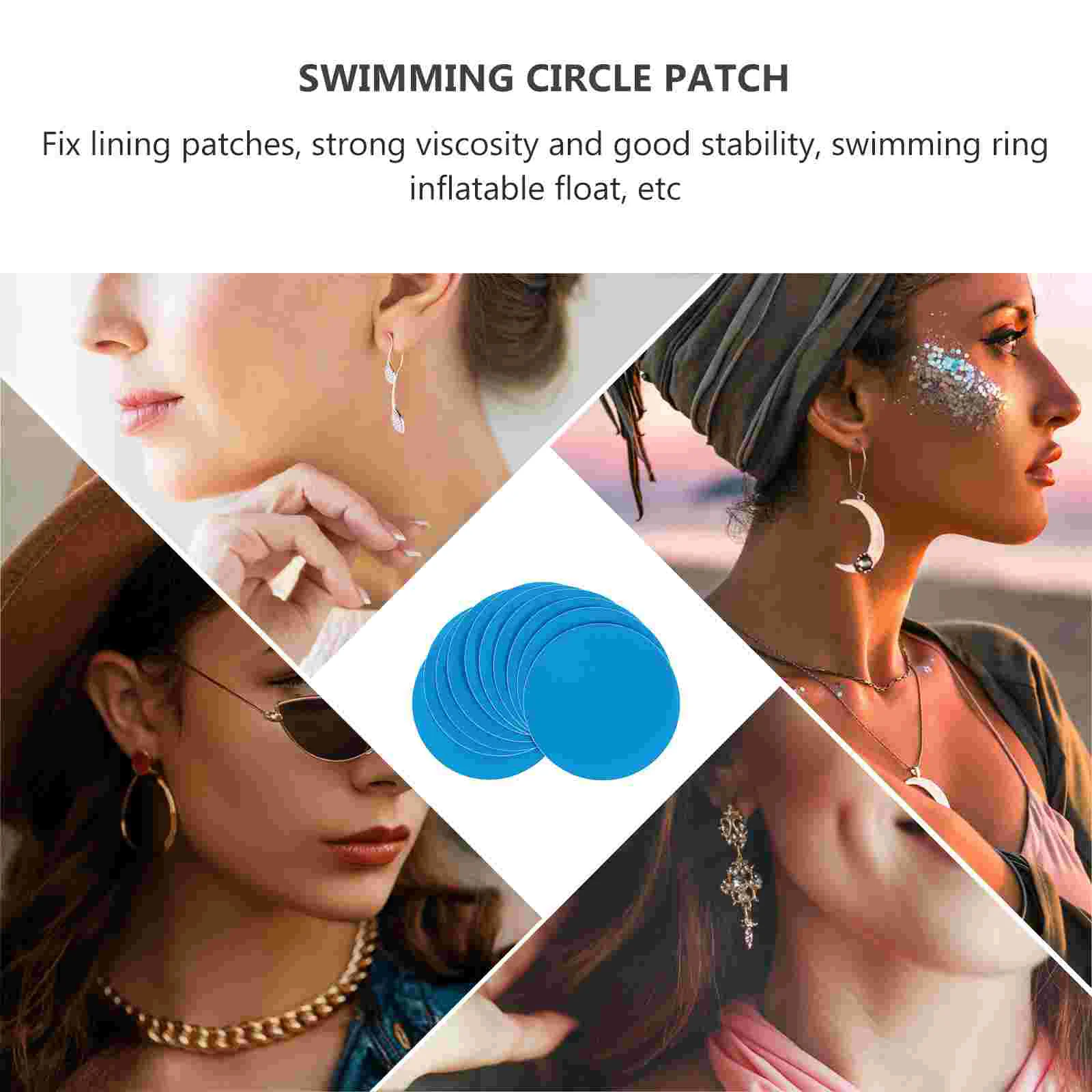 10 Pcs Swimming Ring Repair Subsidy Self-adhesive Patch for Waterproof Pool Inflatable