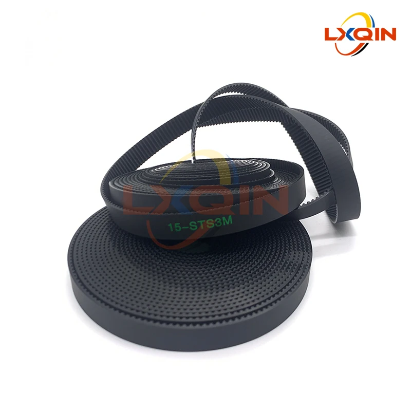 LXQIN Printer Carriage Belt STS3M-15 for XP600/DX5/DX7/I3200, Allwin Yaselan Xuli Wit-color Human Engine Long Belt Black