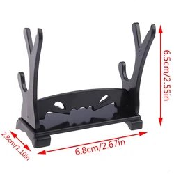 1PCS Black Two Tiers Holder Display Stand for Cartoon and Comics Show Sword Magic Wand CollectionAcrylic Bracket Rack