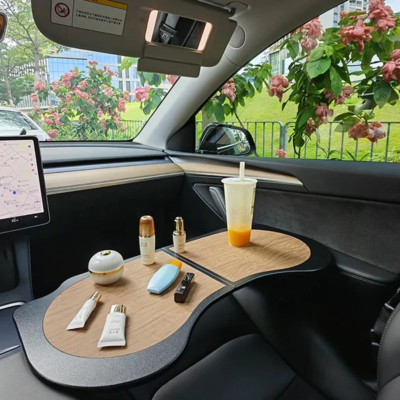 For Tesla Model 3 Model Y Food Desk For Laptop Foldable Car Table For Eating Multipurpose Tray For Driver Accessories