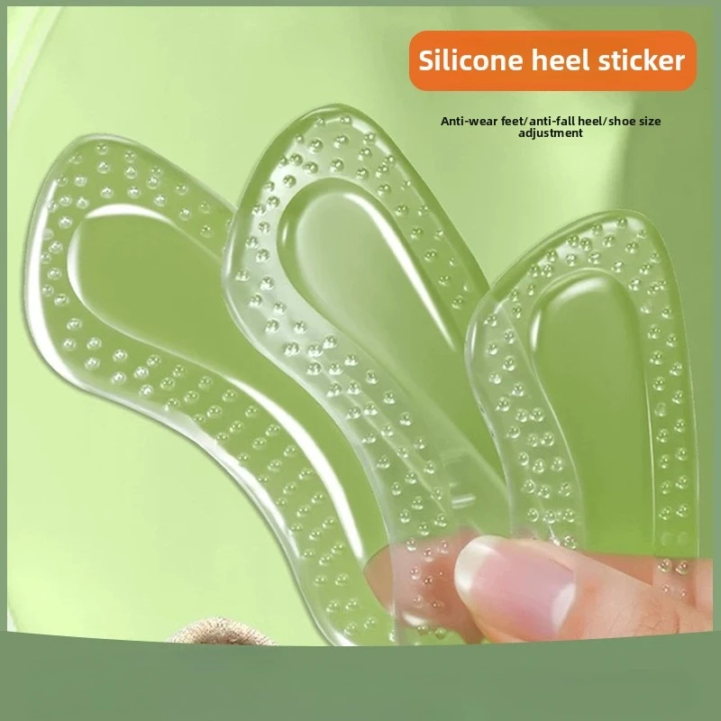 1Pair GEL Heel Protectors Women Silicone Cushion Foot Care Products Non Slip Shoe Pads for High Heels Adjustable Size Insoles