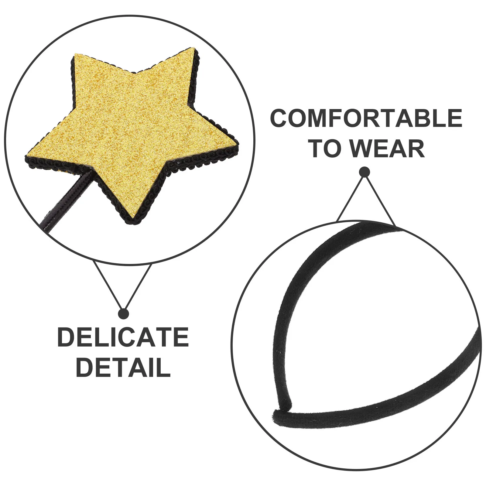 Fairy Wand Crown Headband Set Lightweight Foam For Halloween Christmas Cosplay Parties Kids Adults Costume Decor