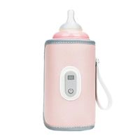 Digital Baby Bottle Warmer Type-C LED Display Milk Bottle Insulation Cover Heating 5 Levels Bottle Thermal Heater Newborn
