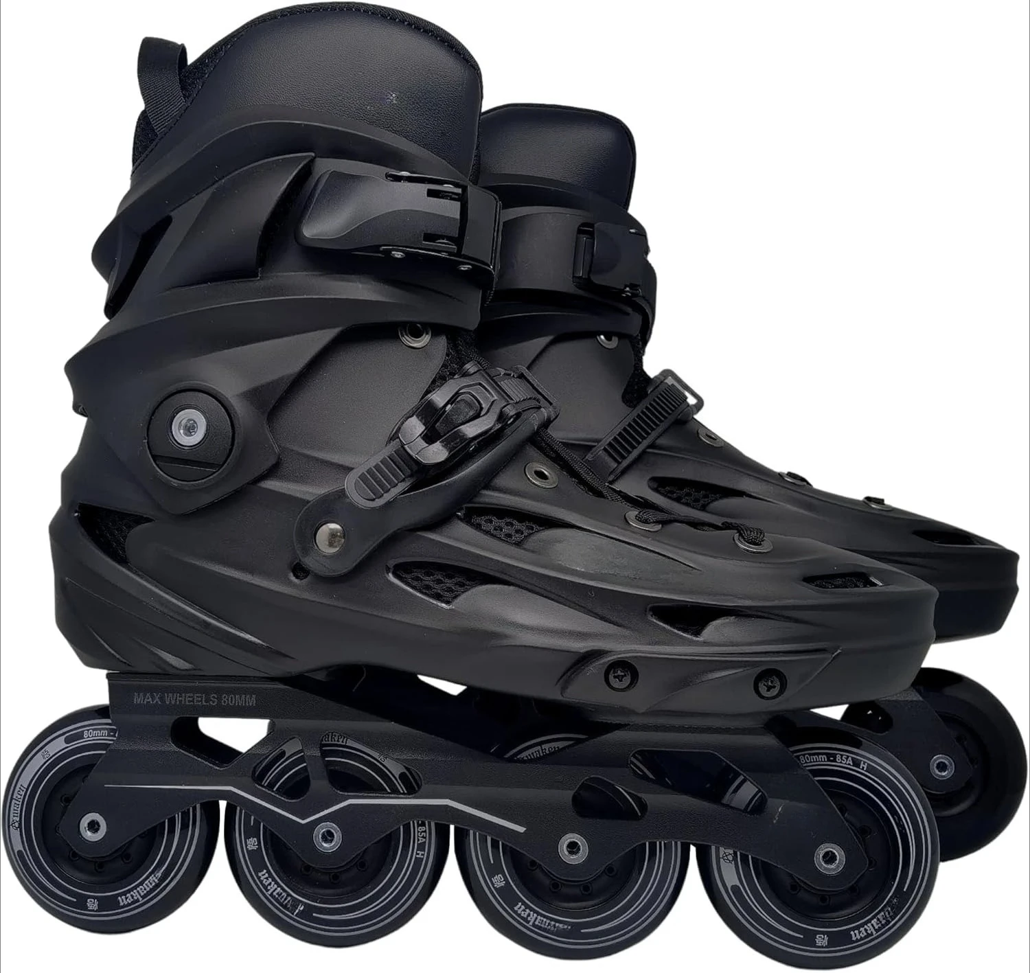 

Black Free Ride Inline Skates, Durable Beginner Friendly Roller Blades for Men Women Outdoor Fitness and Leisure Skating