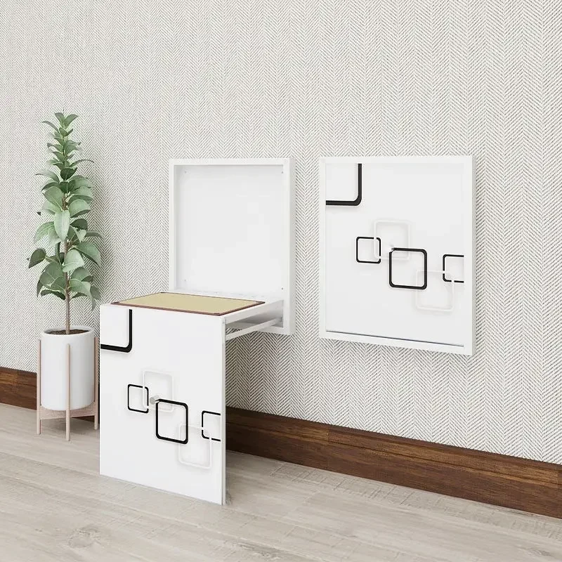 

Высококачественный складной табурет для смены обуви, металлическая дверь, настенный невидимый стул для ношения обуви, стул для входа, вход, стул