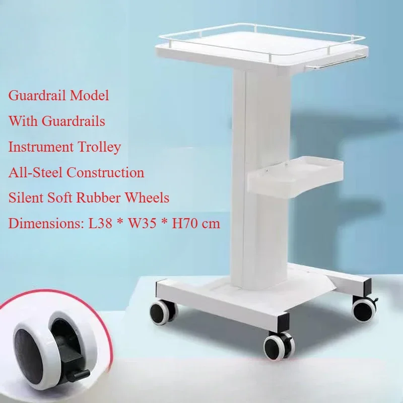 Salon Trolley Rolling Cart Beauty Lockable Cabinet With 4 Wheels White Tool Cart Auxiliary Car With Wheels Salon Furniture