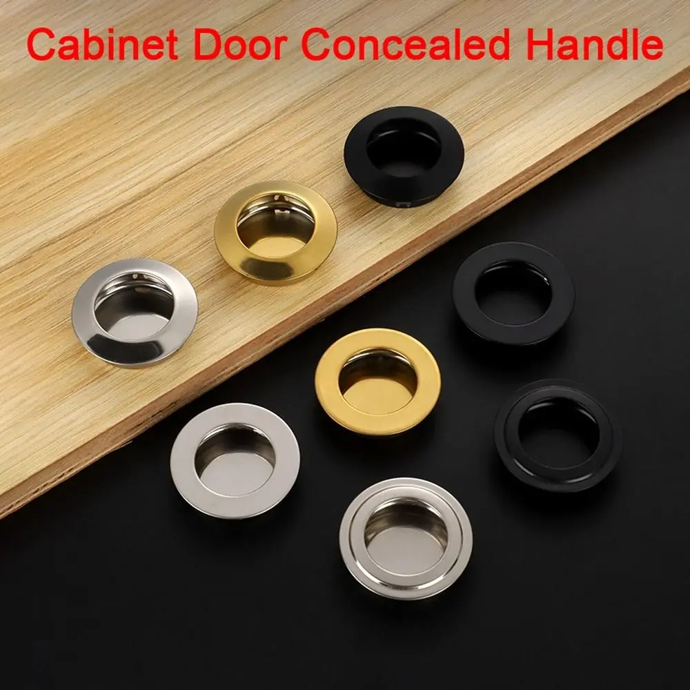 Stainless Steel Recessed Door Handle Fashion Furniture Invisible Sliding Door Pull Hardware Door Handlebar Wardrobe