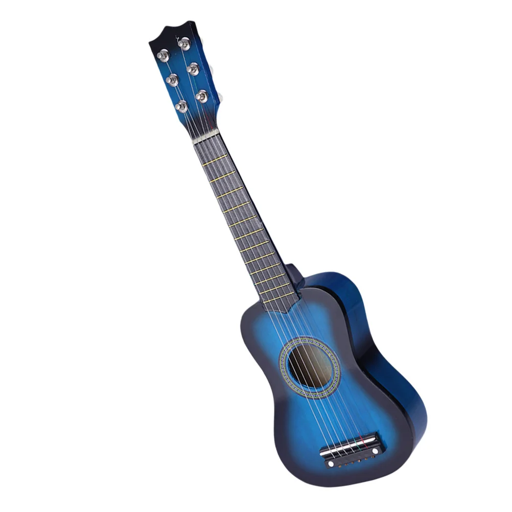 23 Inch Wooden Guitar for Kids Musical Instrument Educational Plaything Creative Design Smooth Finish Portable Children Guitar