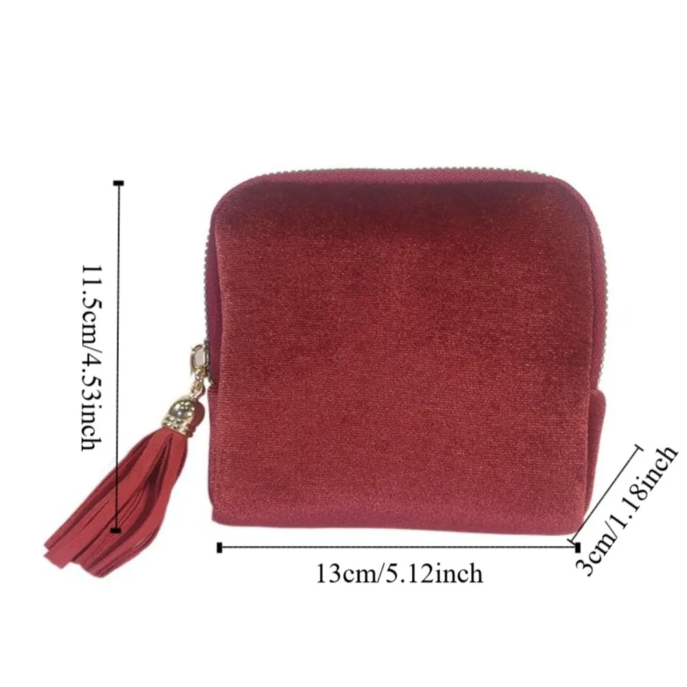 Purse Velvet Jewelry Packing Bag Tassel Large Capacity Jewelry Storage Bag Bracelet Organizer Jewelry Holder Outdoors