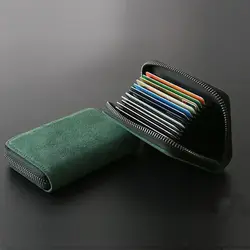 Multifunctional Card Bag 11 Cards Slot Credit Card Holder Anti Demagnetization Wallets Cards Cover Zipper Card Wallet for Men