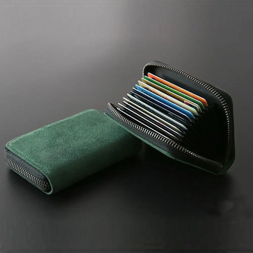 Multifunctional Card Bag 11 Cards Slot Credit Card Holder Anti Demagnetization Wallets Cards Cover Zipper Card Wallet for Men