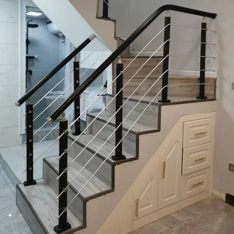 Custom Stair Handrail Self Install Indoor Stair Railing Simple Household Guardrail For Staircase And Balcony Protection Works