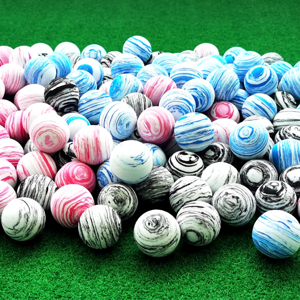 20pcs/bag golf balls 42mm diameter sports balls Rainbow Foam Practice Golf Balls for Indoor or Outdoor Golf Training Balls new