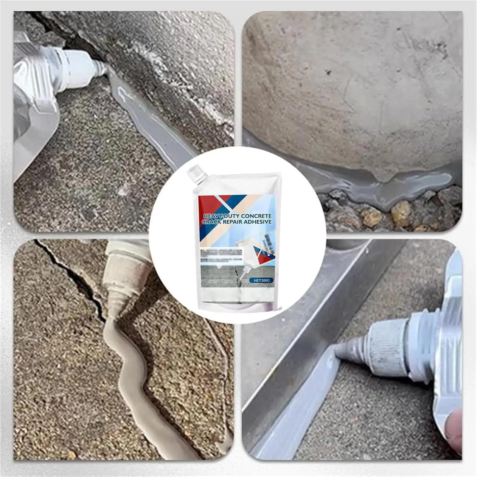 Concrete Crack Filler Concrete Glue Heavy Duty Waterproof Sealing Adhesive For Driveway Renovation Patio Home Repair