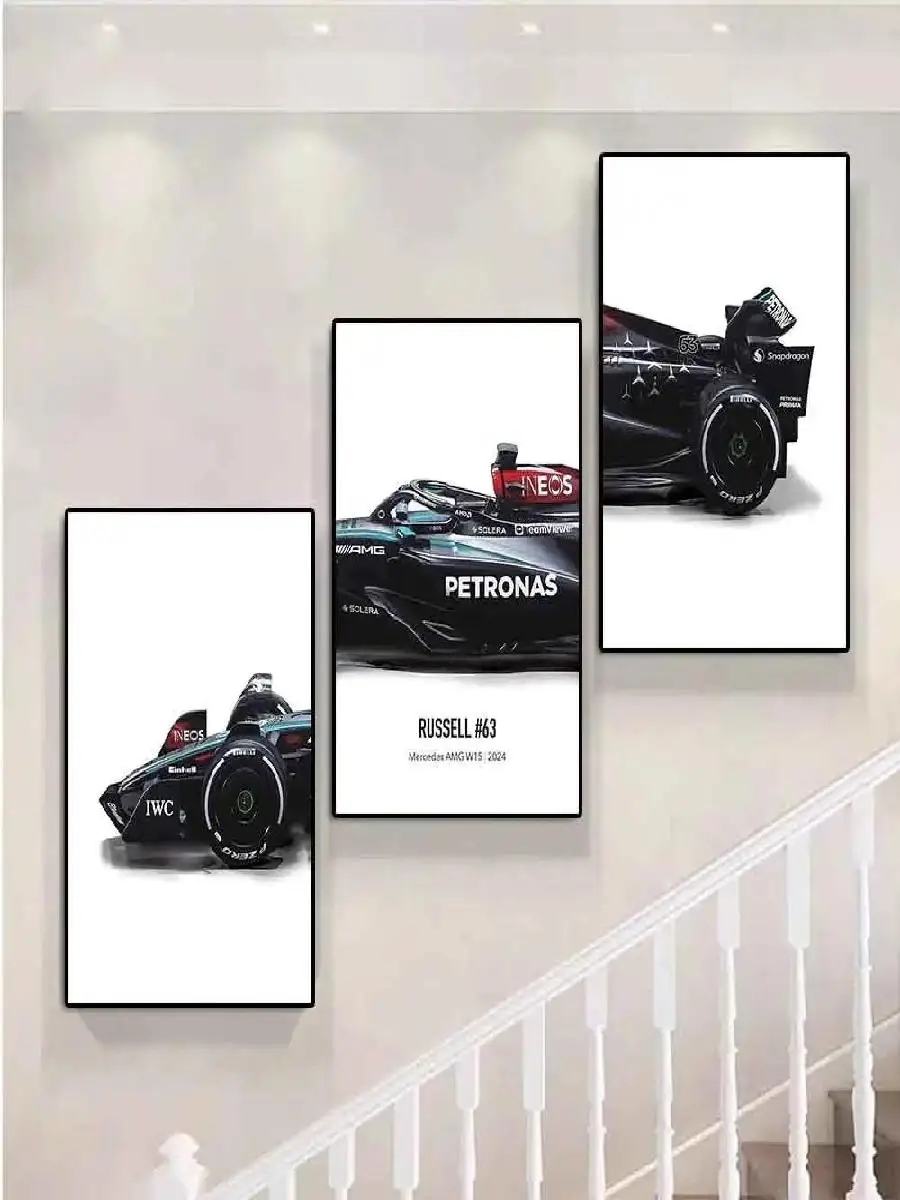 لويس هاميلتون بطل السباق الفن طباعة صيغة نمط هزلي قماش جدار ديكور لغرفة المنزل #2