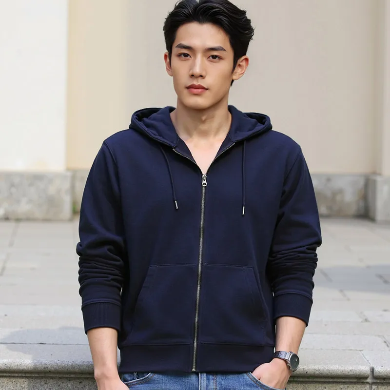 

Men's Loose Fit Zipper Hoodie Sweatirt Spring Autumn Casual Wear Resistant Stainproof Faionable Hooded Outerwear