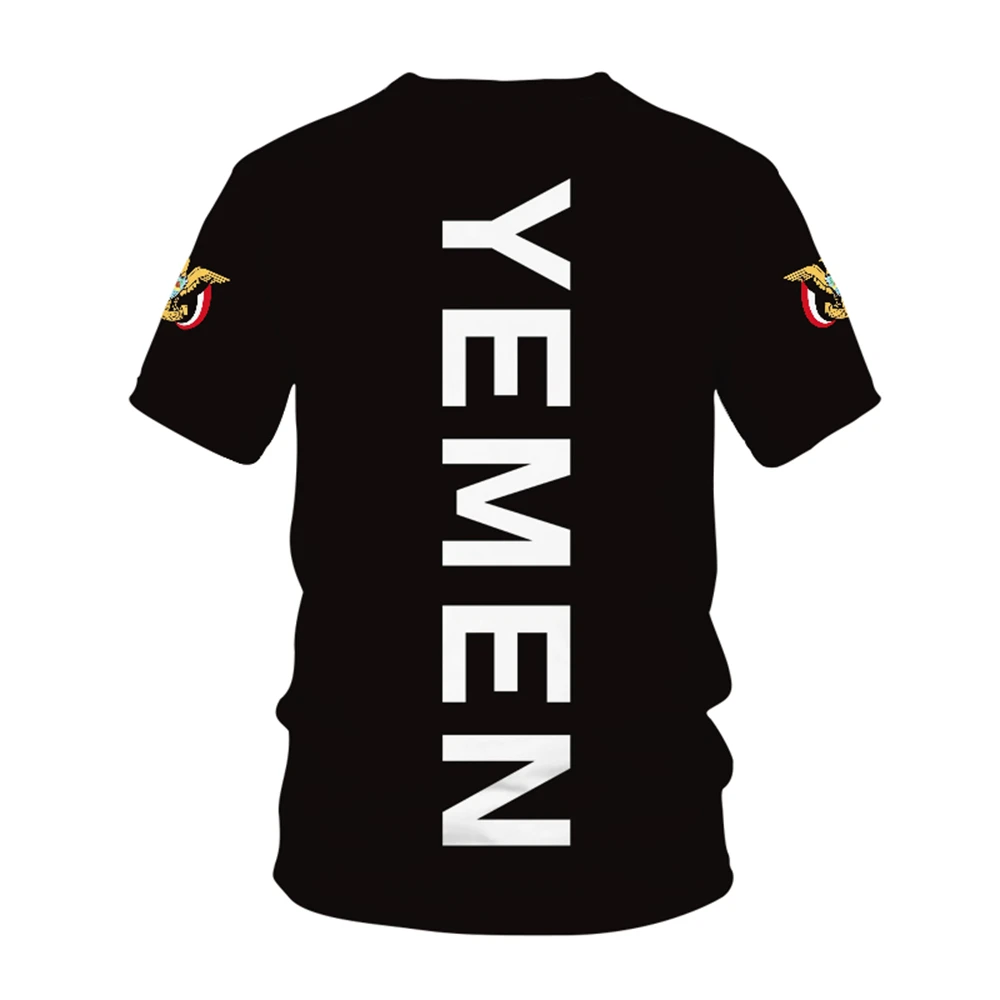 Yemen National Flag Pattern T-shirt Men Hot Sale New Summer Women Short-Sleeved Tops Shirt Children