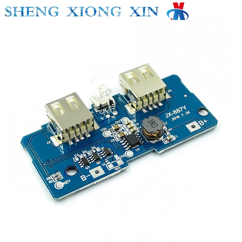 5pcs/Lot 18650 Battery 3.7V to 5V2A Booster Module DIY Charging Treasure/Mobile Power Motherboard/Circuit Board