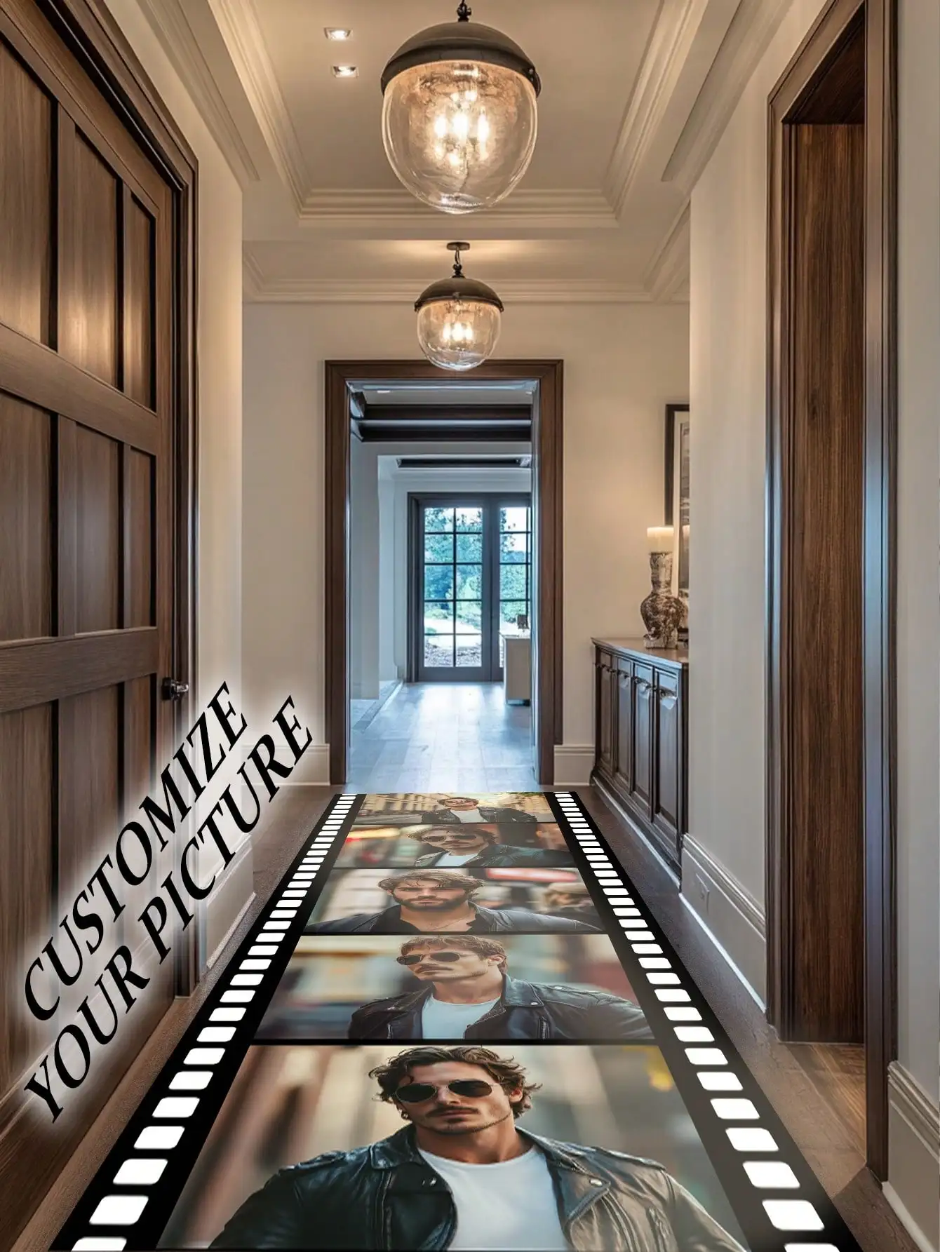 

Коврик для прихожей с индивидуальным дизайном из пленки-фильма - персонализированный коврик с фотопечатью для коридора