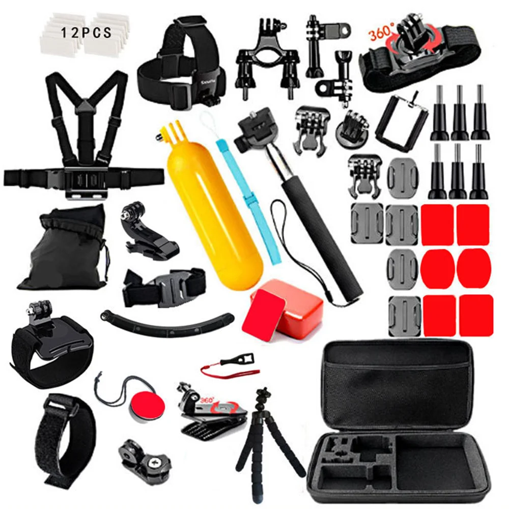 

Набор аксессуаров 53 в 1 для спортивных камер GoPro 11, 10, GoPro 9, 8, 7, 6, 5, 4, 3, GoPro Session