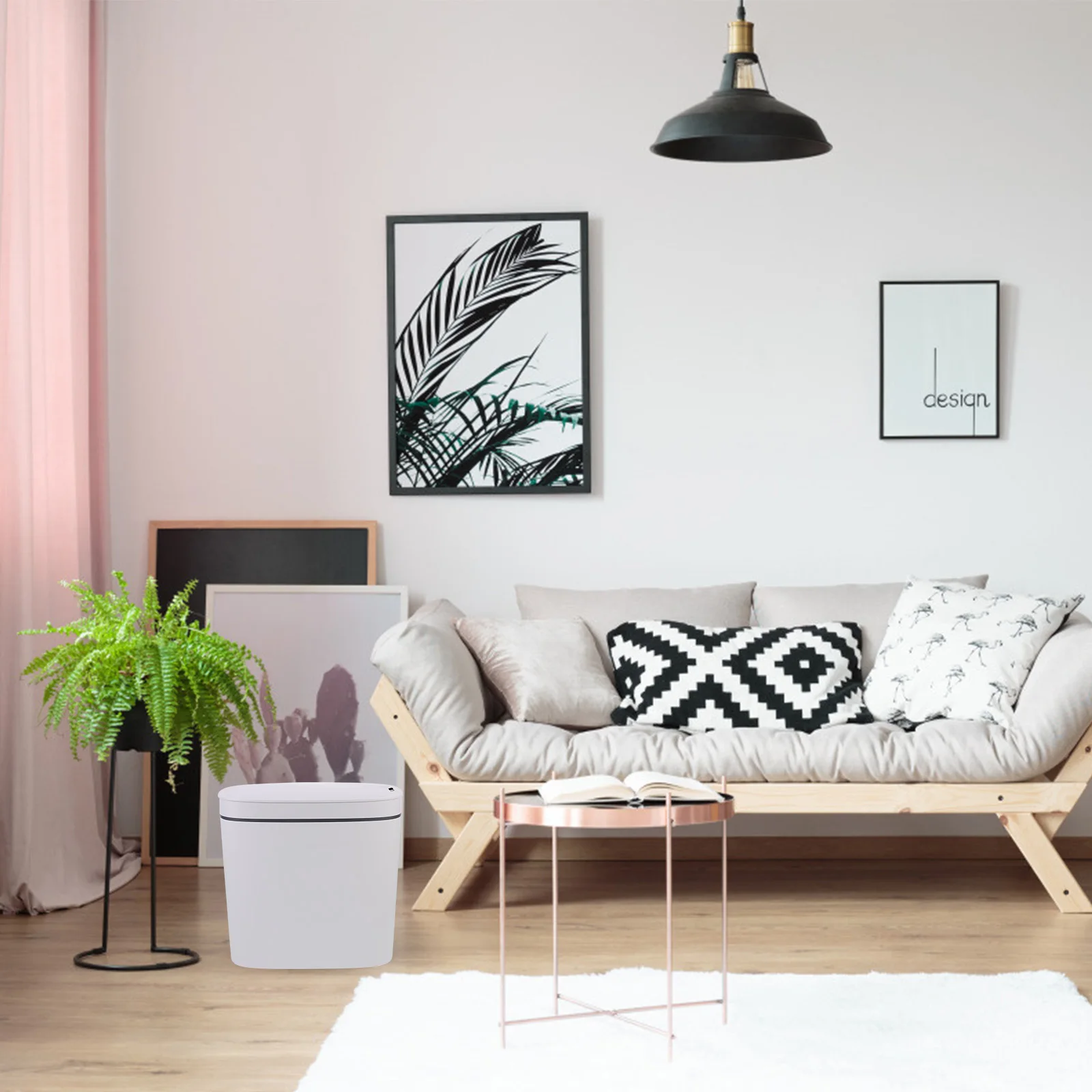 Smart Sensor Trash Can Large Capacity Usb Charging Automatic Intelligent Waste Bin For Kitchen Bathroom Rechargeable