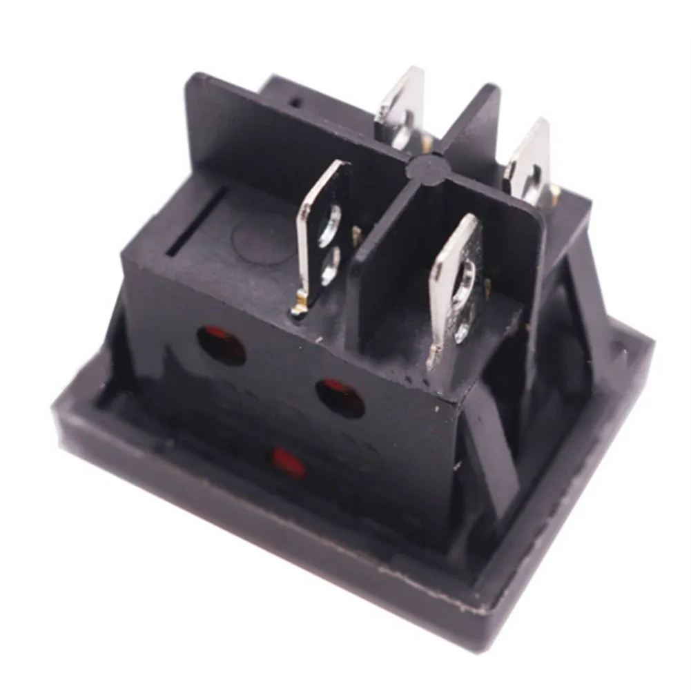 High Quality Rocker Switch Power Button 16A 250V 37*30*33mm 4 Pins ON/OFF Switch With Light With Waterproof Cover