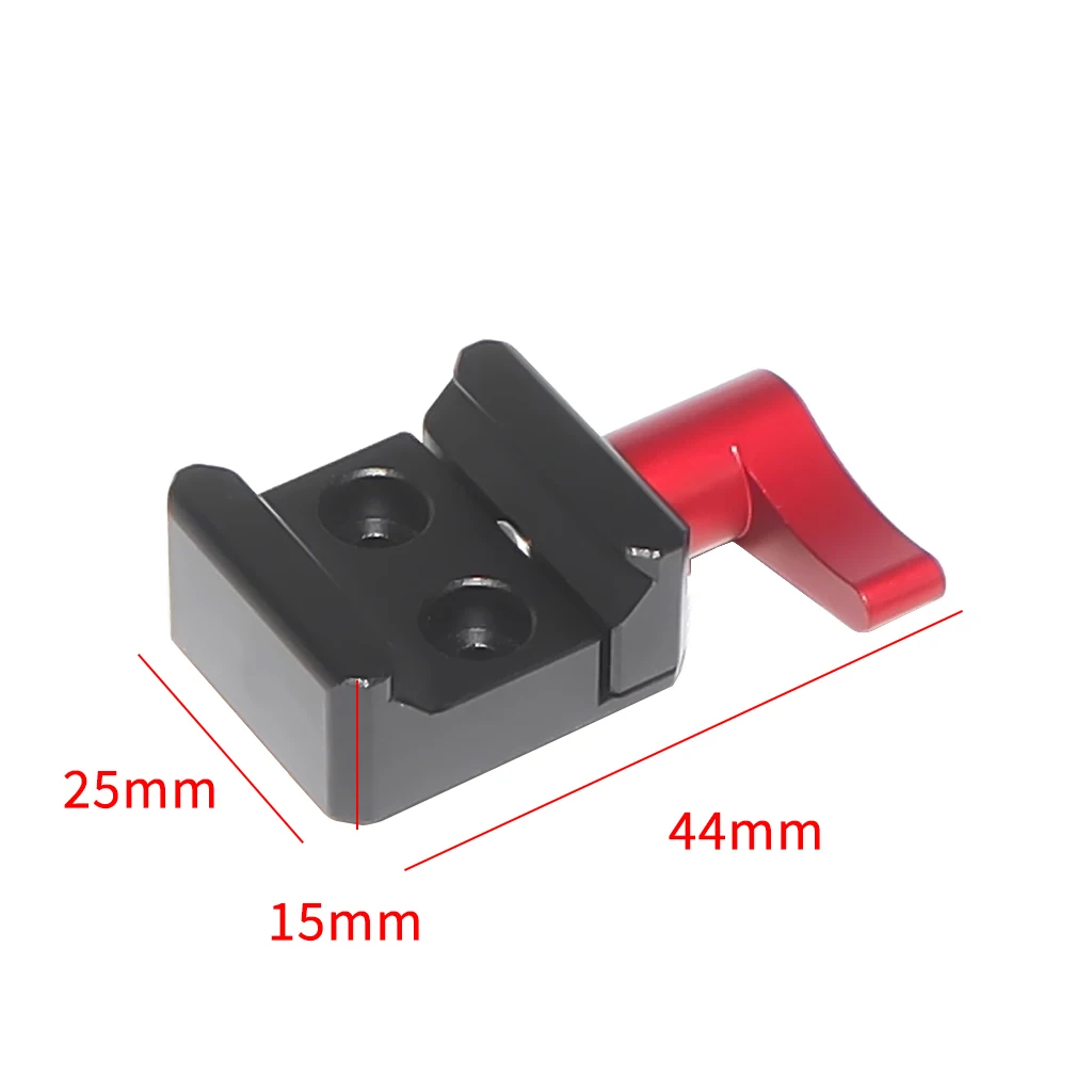 Schnellverschluss-NATO-Schienenklemme, 1/4 Zoll, 3/8 Zoll, Montagelöcher für Kaltschuh-Monitor, Unterstützung für DSLR-Kamerakäfig, Rig-Verlängerung, magischer Arm – Detail 5