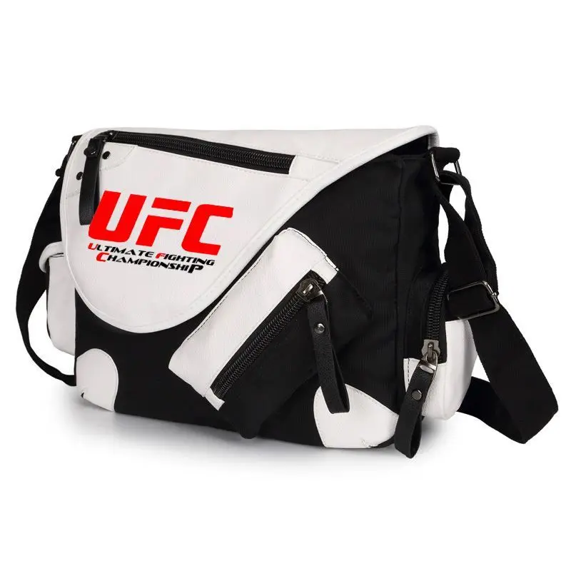 UFC MMA Gear Crossbody Bag Men Unisex Single Shoulder Messenger Bag Casual PU Leather Daily Training Sports Travel Bag