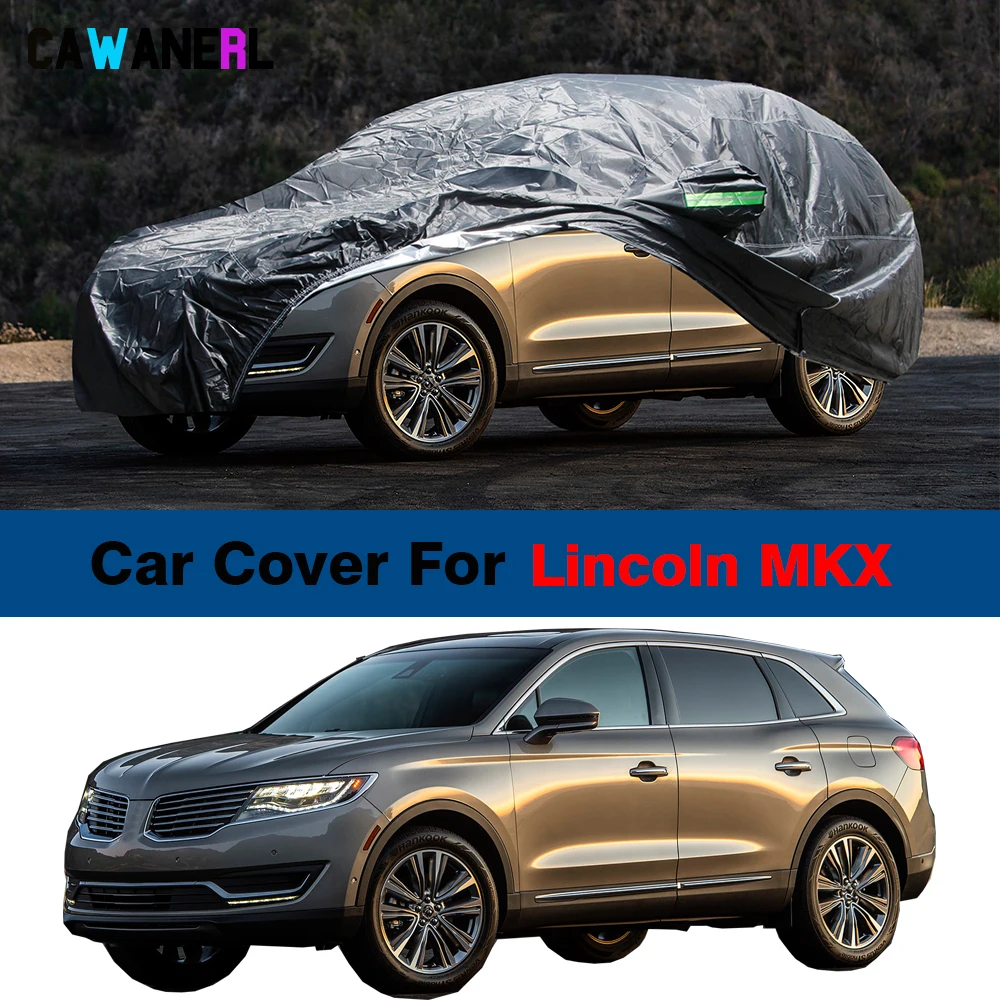 

Black Car Cover For Lincoln MKX 2006-2023 Waterproof Anti-UV Sun Shade Rain Snow Wind Prevent SUV Cover All Season Suitable