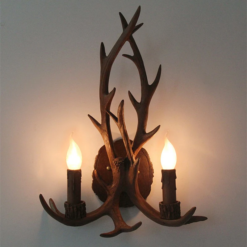 DEBBY Antler Lamps applique da parete luci a LED Creative per comodino soggiorno camera da letto portico Decor