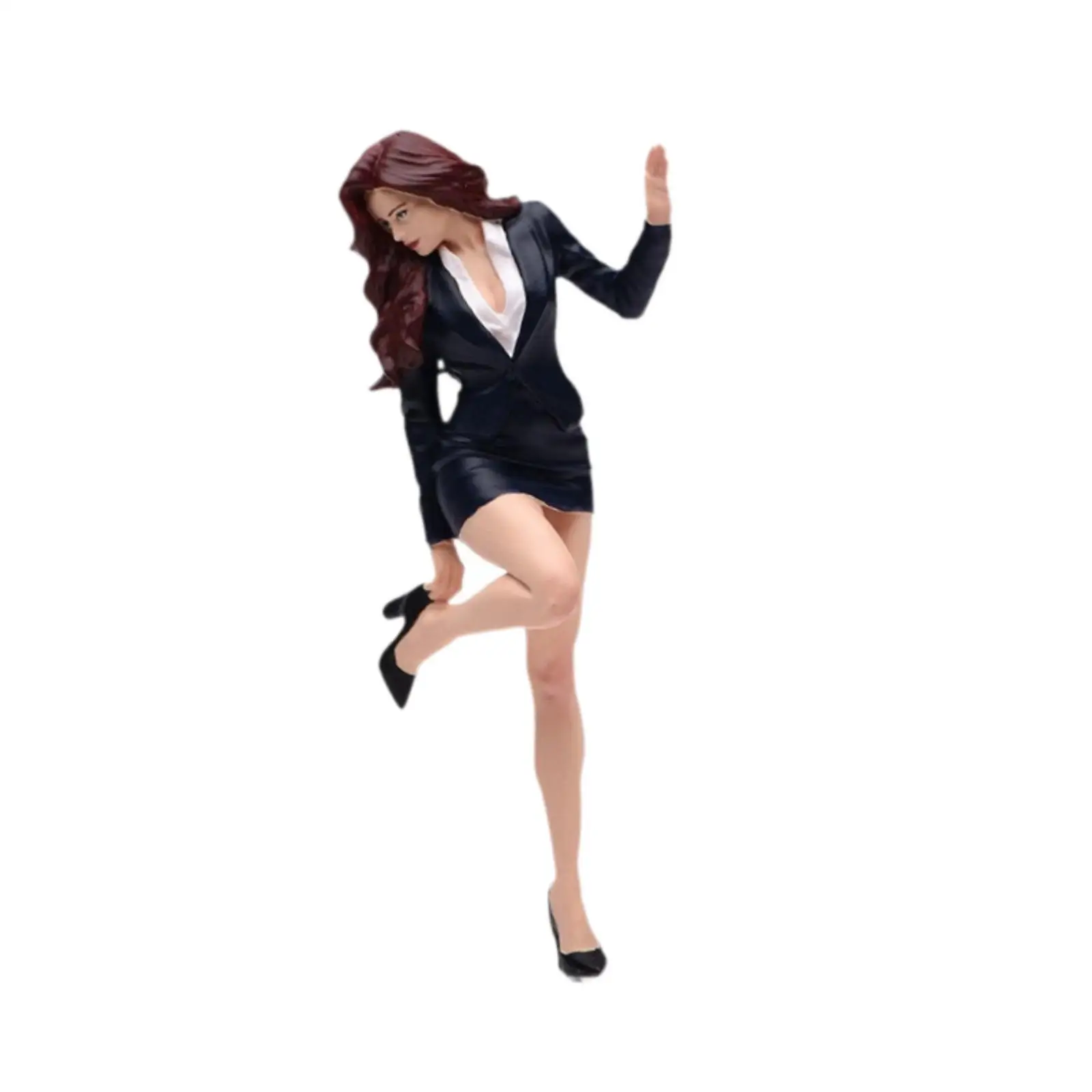 Woman Figure Model Tiny People Scene Props Hand Painted Desk Decoration Realistic People Figures Collectible Figure Saleswoman