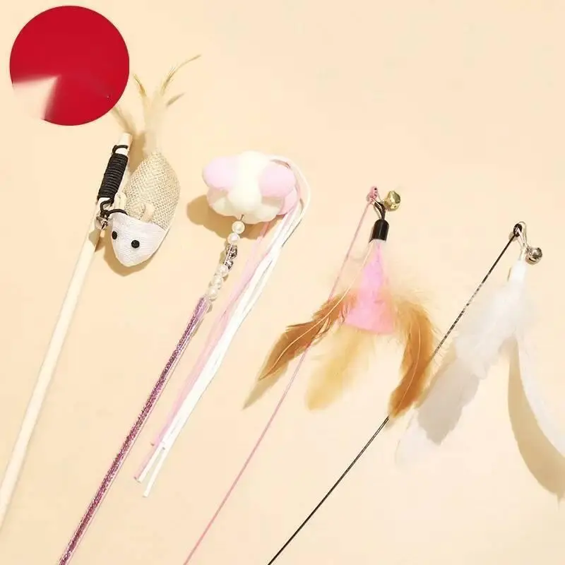 

Fairy Cat Teaser Wand with Tassel and Bell, Sound-Emitting Cat Toy, Self-Entertainment, Anti-Chew Plush Ball for Cats