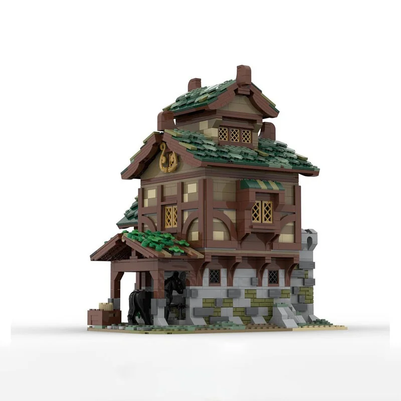 1548pcs MOC MEDIEVAL STABLE Modulared Model Building Blocks Toys Architecture Christmas Gift Assemble DIY Idea Brick Birthday
