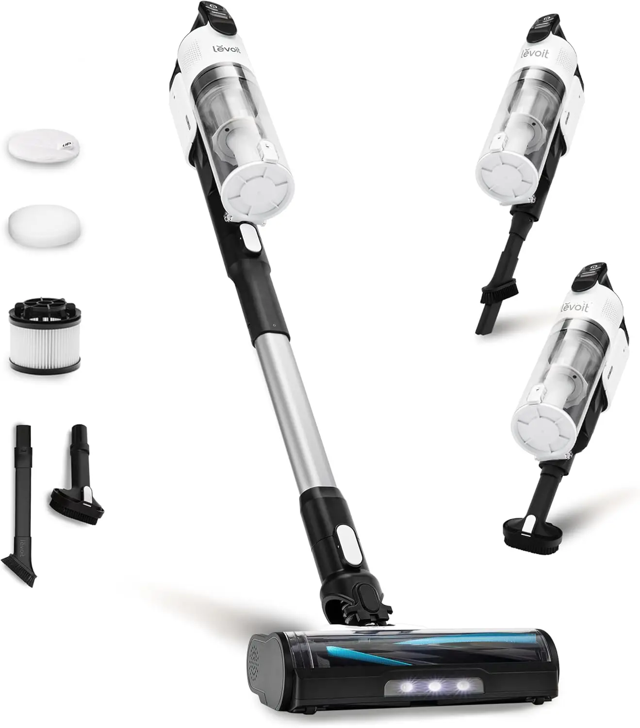 Stick Vac with Tangle-Resistant Design, Up to 50 Minutes, Powerful Suction, Rechargeable, Lightweight, and Versatile