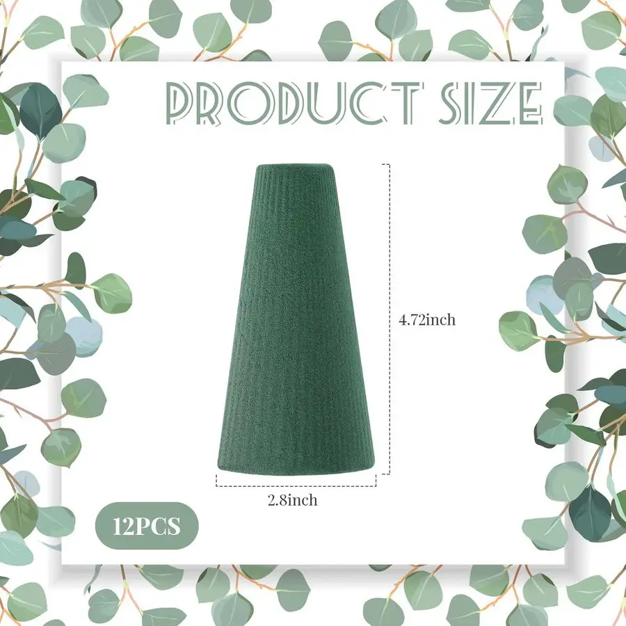 

Pcs Floral Foam Tree Cones Dry Wet Floral Foam Blocks Green Foam for Flower Arrangements Cemetery Florist Plant Artificial Flowe