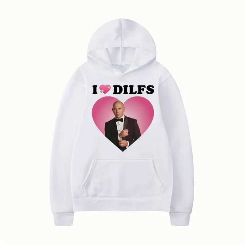 

I Love DlLFs Mr Worldwide Pitbull Funny Meme Hoodies Men Women's Winter Fashion Oversized Pullover Vintage Harajuku Sweatshirt