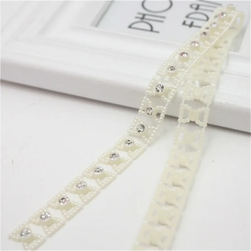 Fine Beaded And Diamond Connected Lace DIY Women\'s Child Headdress Bracelet Necklace Shiny Making Gift Box Multipurpose Ribbon