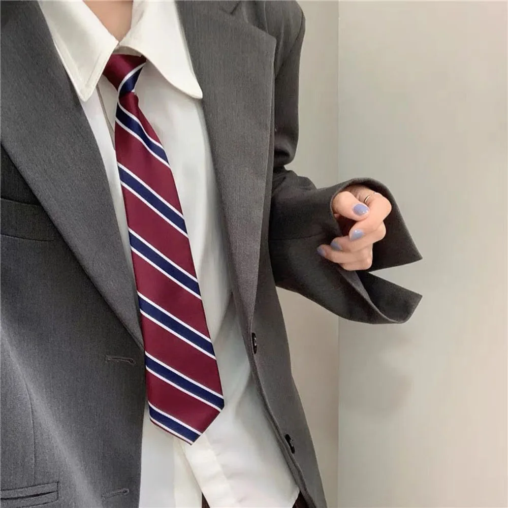 Japanese Style JK Ties Women Stripe Neck Tie Girls Neck Ties Girls Cute Necktie Uniform School Accessories Student Boys Tie