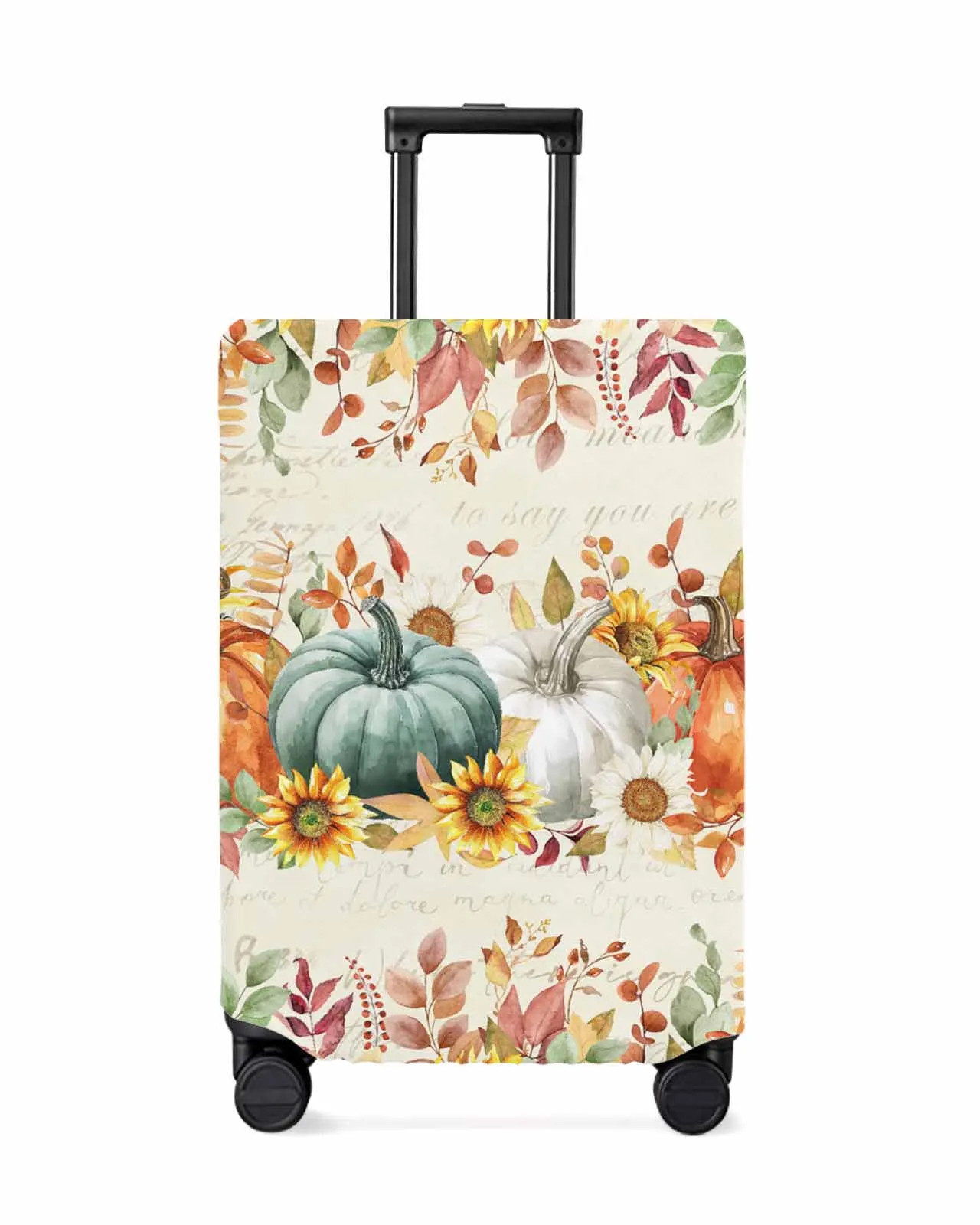 Thanksgiving Autumn Eucalyptus Luggage Cover Elastic Baggage Cover For 18-32 Inch Suitcase Case Dust Cover