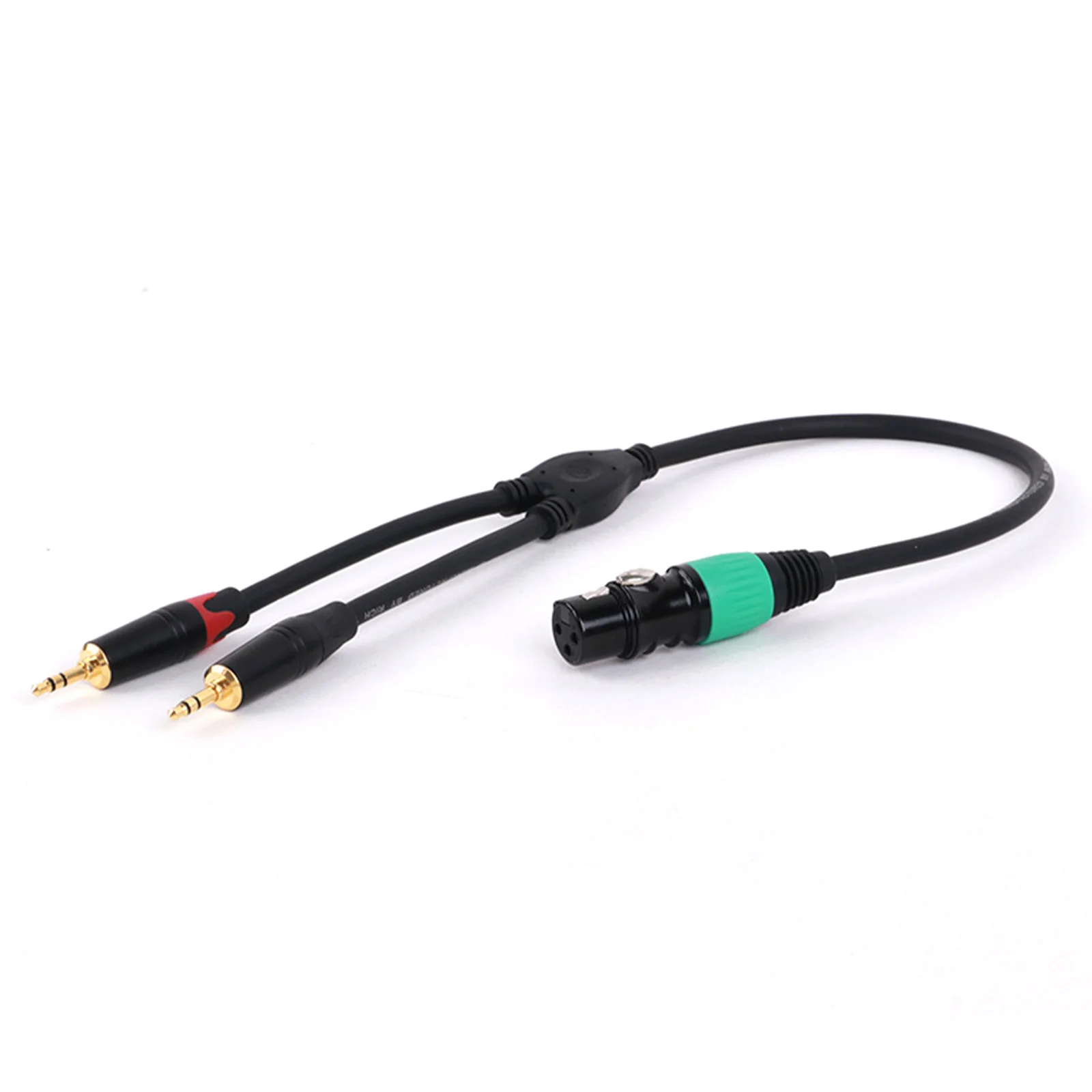 0.3M 0.5M 3Pin XLR Female/Male to Dual 3.5mm 1/8inch Stereo Male Jack Y-Splitter Microphone Cable For Mixer Speakers Amplifiers