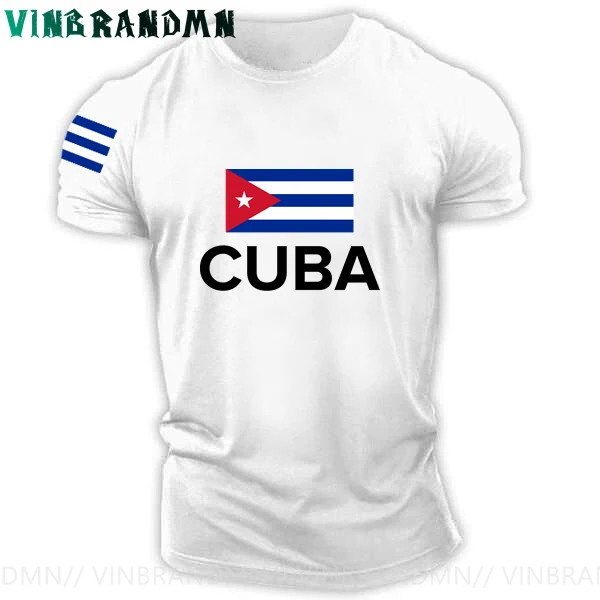 CUBA t shirt Cuban Cuba Flag With Slogan t-shirt nation flags Cotton Viva Cuba Libre Patria Y Vida Tee Tops Men Shorts Sleeve